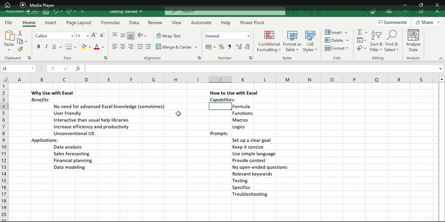 Excel – ChatGPT Video Course