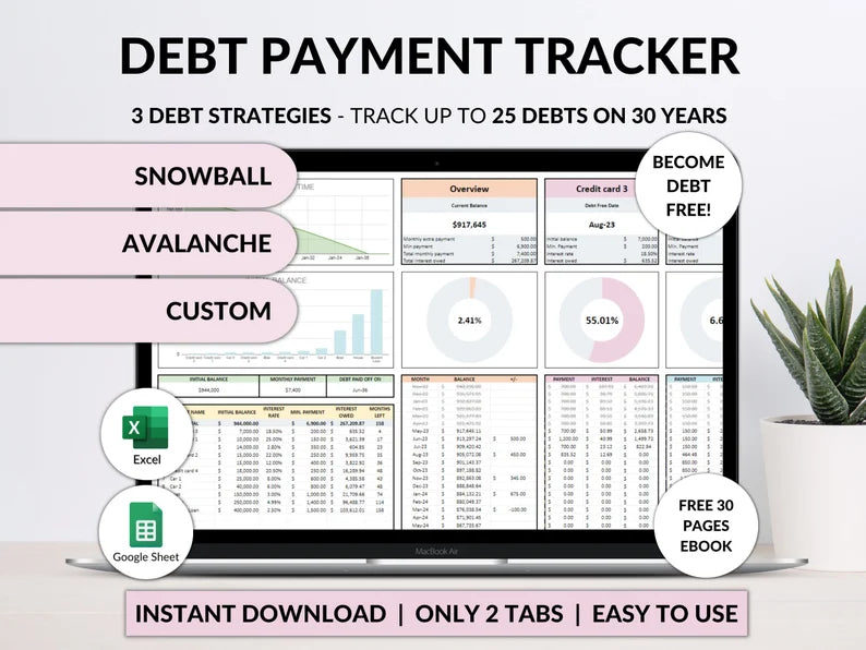 Debt Tracking System Debt Payment Tracker – ExcelTemplatesHub